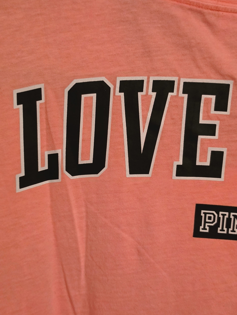 2 PINK Victoria's Secret Tshirts Sz L Blue And Orange - Picture 11 of 15